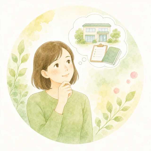 福祉サービスの利用を考えている人のイラスト